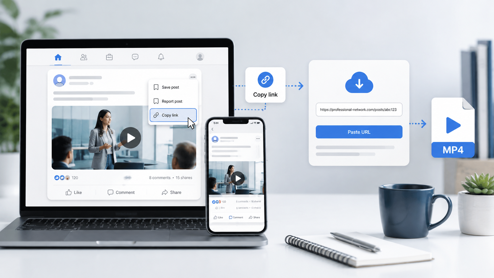 How to Download LinkedIn Videos Online in HD (2026)