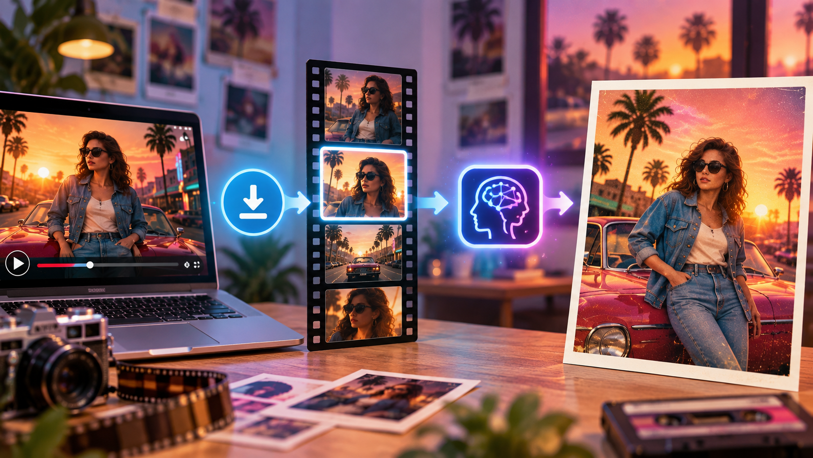 Want an 80s AI Image? Find the Retro Vibe with VdoSaver